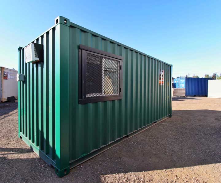 7′ Office Container + Storage Locker - Custom Cubes