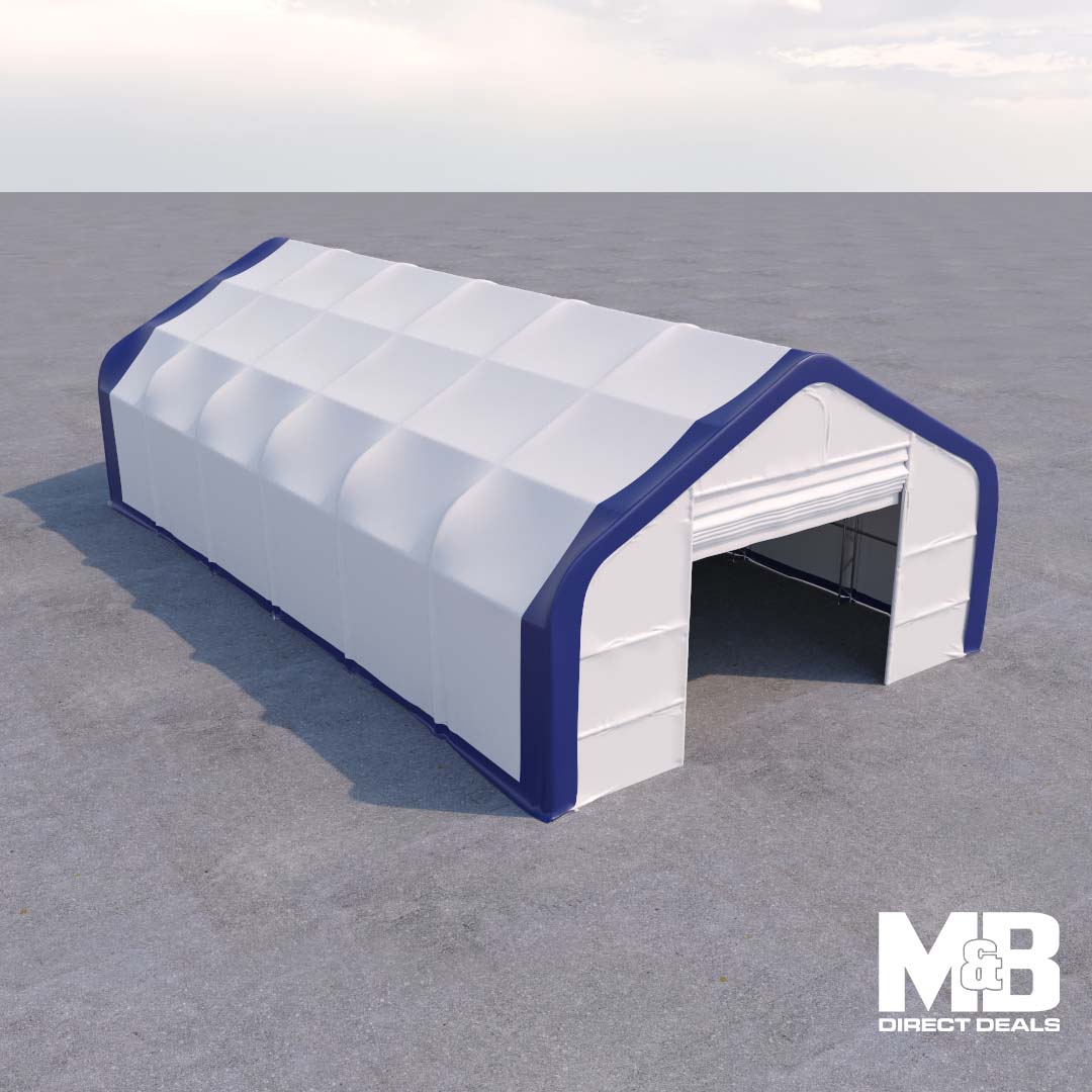 M&B | Dual Truss Storage Shelter: 30′ x 60′ x 20′ - Custom Cubes