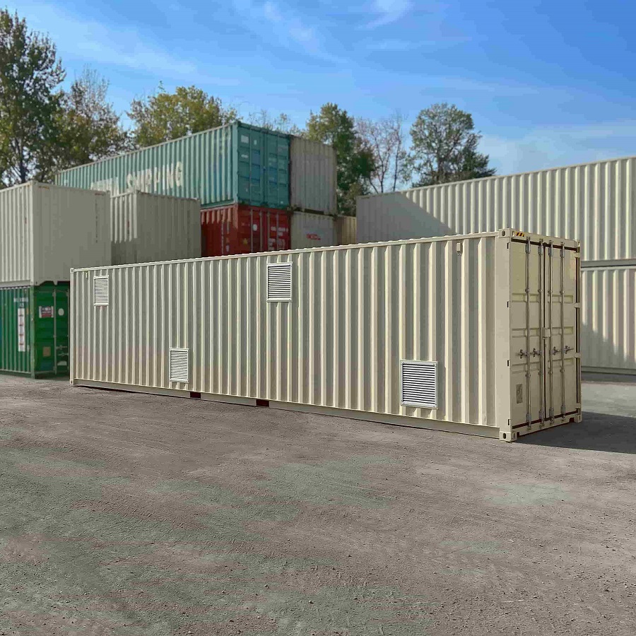 40’HC Dangerous Goods Container w/ Roll Up Doors - Custom Cubes