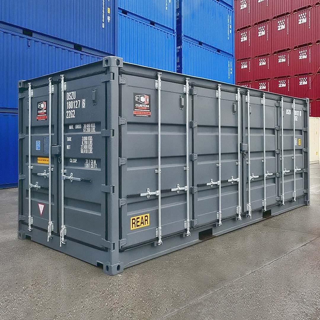 20’ New (1-trip) “Openside” Shipping Container - Custom Cubes