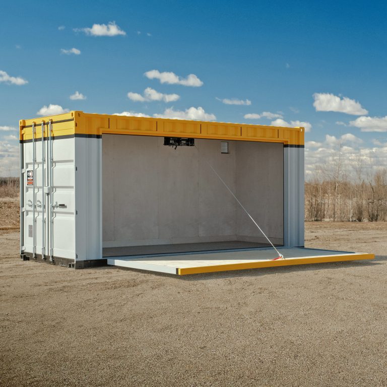 20′ w/ Battery operated drop down wall